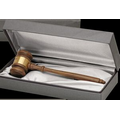 American Walnut Standard President Gavel w/ Presentation Case